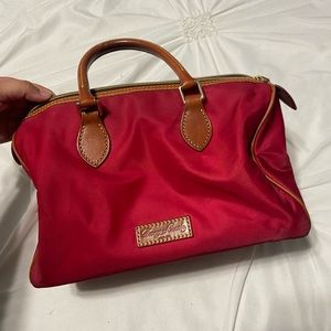 red dooney and Burke nylon purse